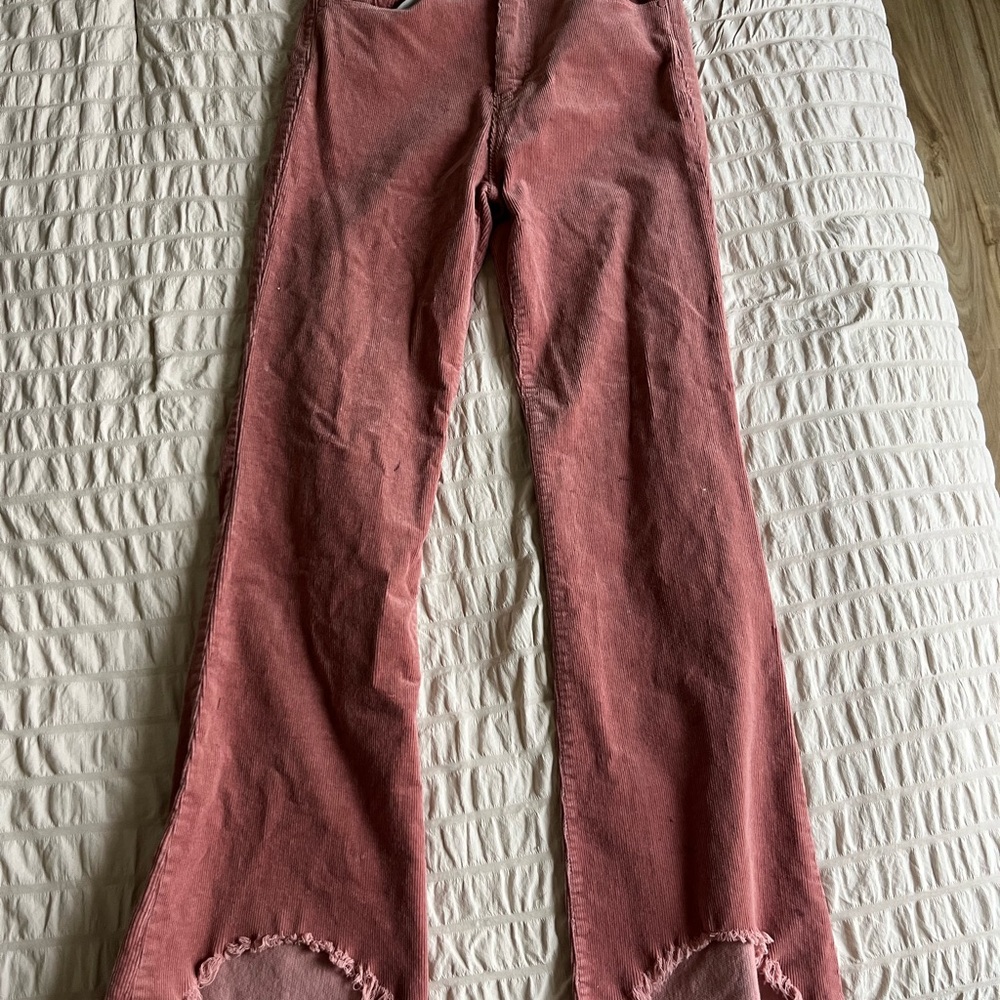 Stylish Pink Flared Women's Jeans